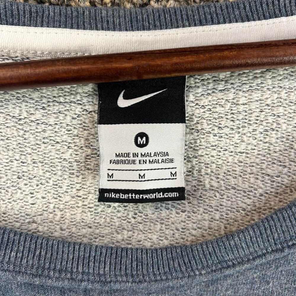Nike Men's Grey and Blue Sweatshirt - Picture 3 of 5